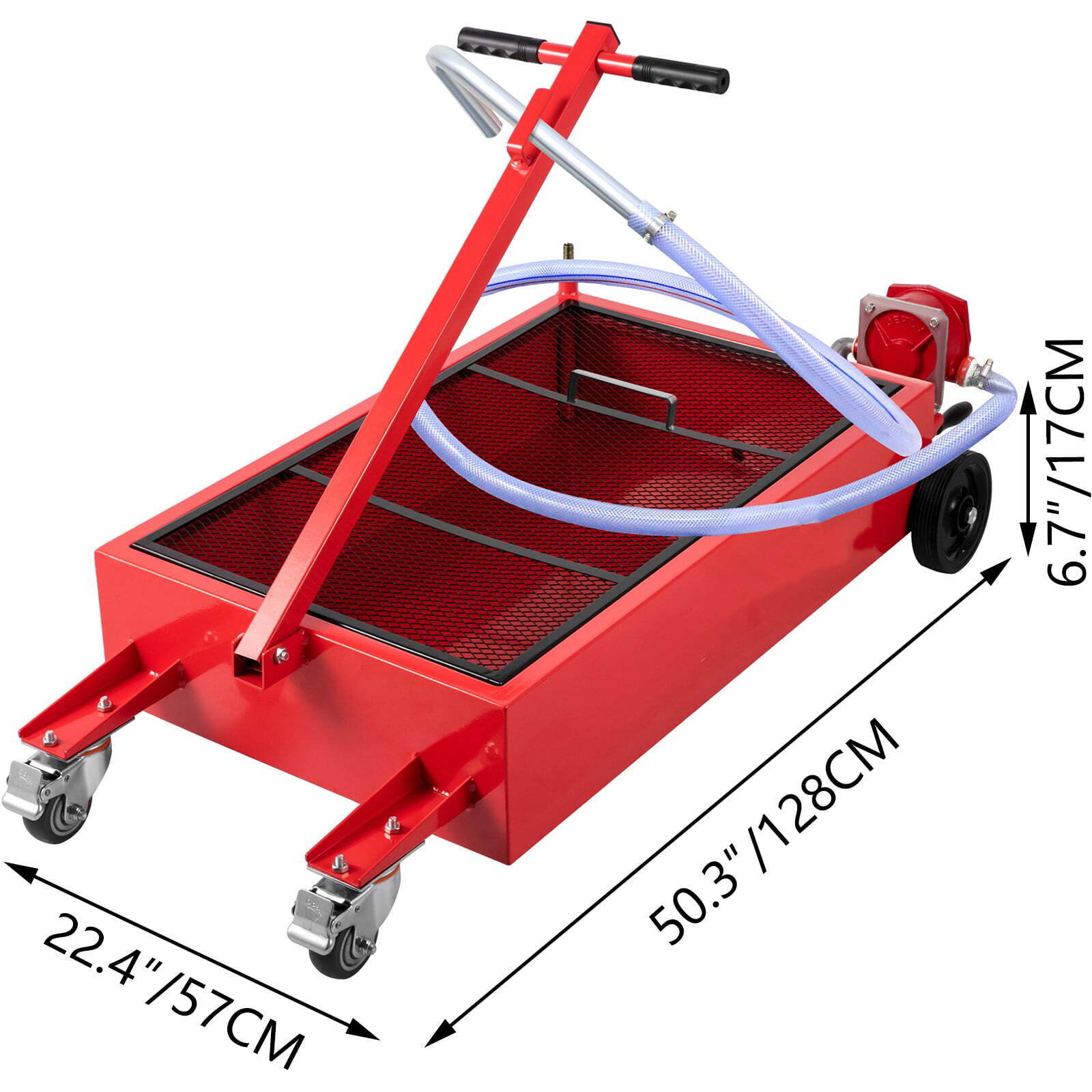 Oil Drain Pan 20 Gal With Pump Hose Swivel Casters Wheels For Car oil-drain-pan-20-gal-with-pump-hose-swivel-casters-wheels-for-car