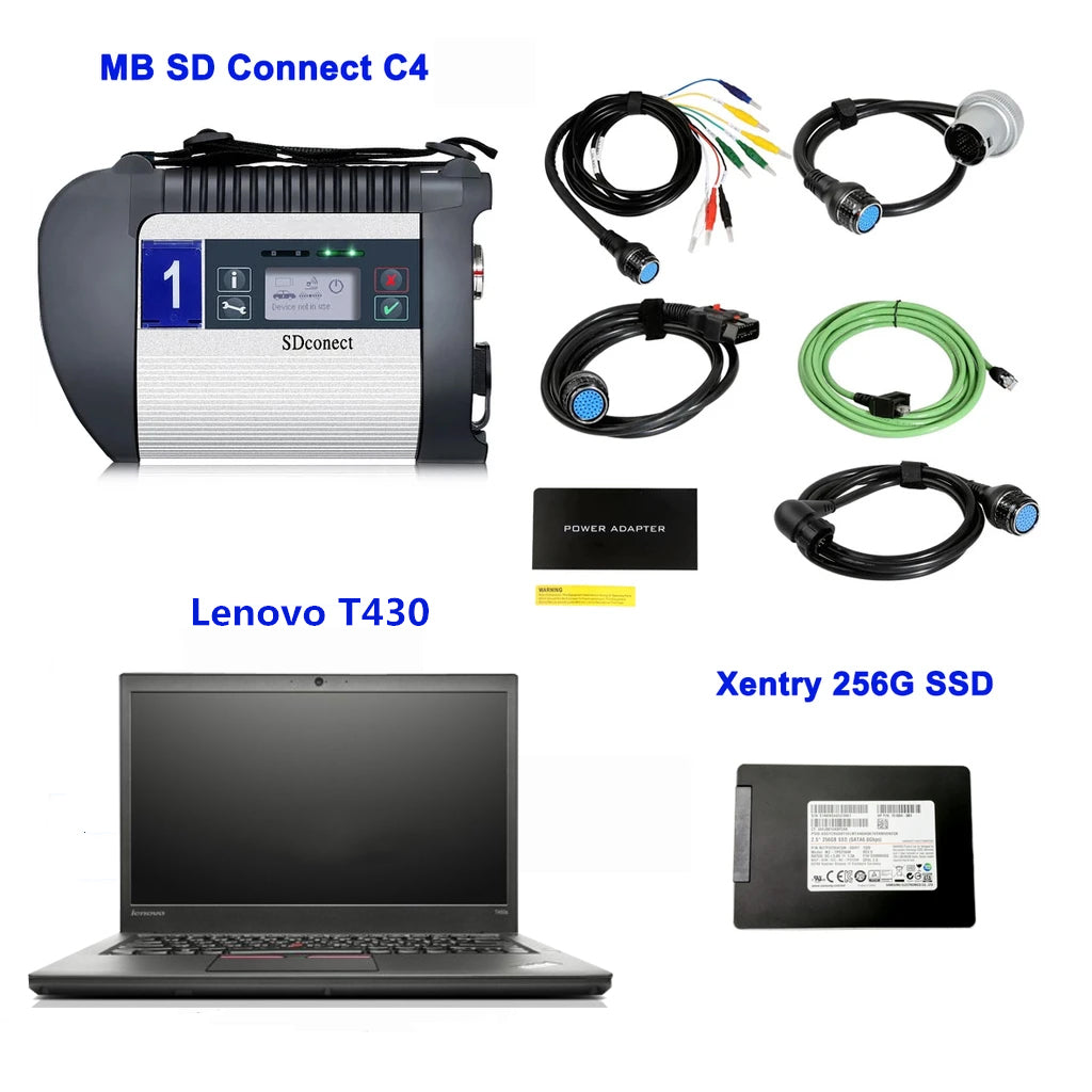 SD Connect C4 DoiP Star Diagnosis with Xentry Software V2021.06 Plus Lenovo T430 Laptop Ready to Use