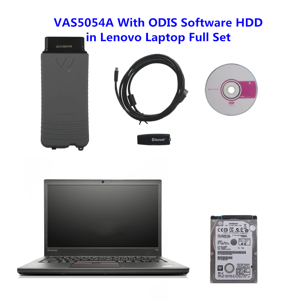 V-AS 5054 VAG Diagnostic Tool with Lenovo T430 Laptop Installed ODI-S Software V7.11 Completed Ready to Use