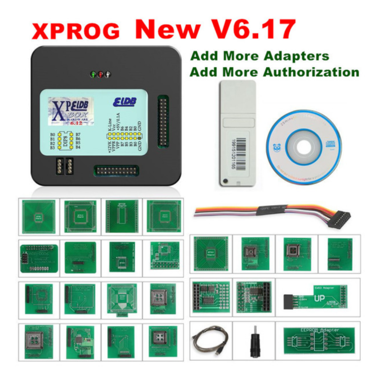 XPROG M V5.86 V6.17 V6.26 Add New Authorizations XPROG Metal Box XPROG-M ECU Programmer with Full Adapters