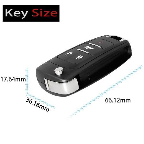 Xhorse XKBU01EN Universal Remote Key Fob 4 Buttons Buick Style for VVDI Key Tool English Version 5pcs/lot