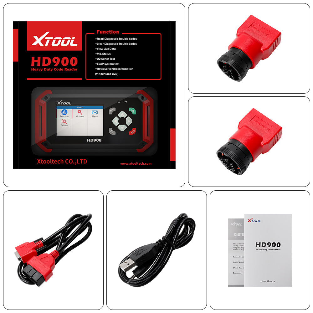 XTOOL HD900 Eobd2 OBD2 CAN BUS Heavy Duty Truck Diagnostic Scanner XTOOL HD900 Code Reader