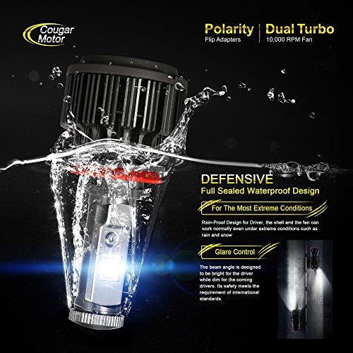 Cougar Motor LED Headlight Bulbs All-in-One Conversion Kit - H11 (H8, H9) -7,200Lm 6000K Cool White CREE