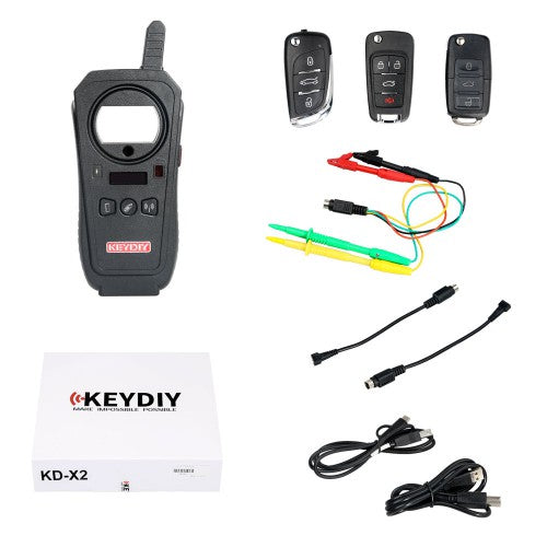 KEYDIY KD-X2 Car Key Garage Door Remote Maker Unlocker with Free ID48 96bit Transponder Copy Function