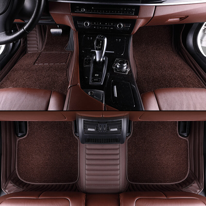 Custom Foot Leather Car Floor Mats for Most Cars