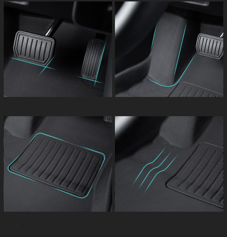 For Tesla Model 3 Car Waterproof Non-Slip Floor Mat